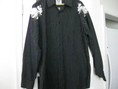BRAND NEW INDIGO  3D PINSTRIPE LONG SLEEVE SHIRT, View more