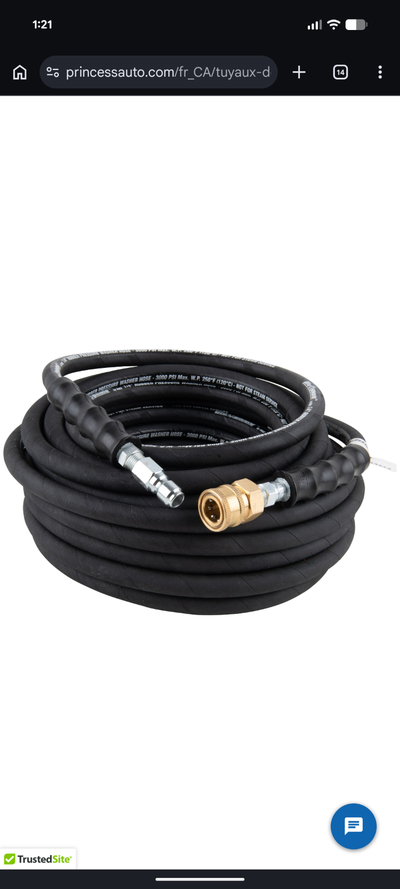 Pressure washer hose 75', View more
