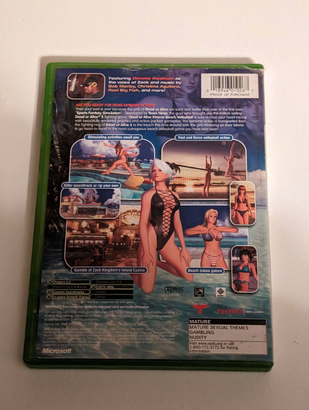 Dead or Alive Extreme Volleyball (Xbox) (No Manual) (Used) in Older Generation in Kitchener / Waterloo - Image 2
