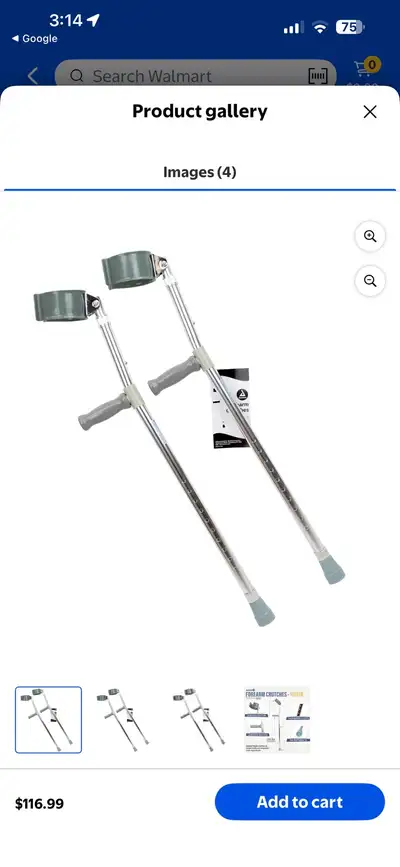 Forearm Crutches for Youth, View more
