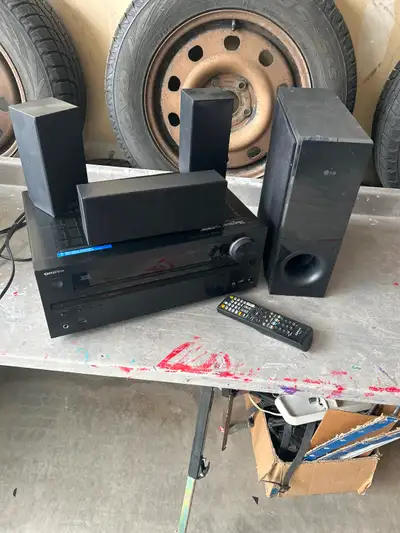 Onkyo TX-NR616 AV Receiver with Speakers, View more