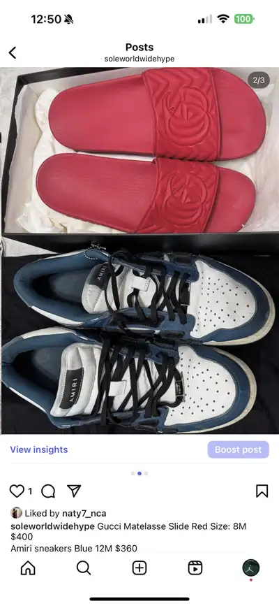 Amiri sneakers Blue 12M $360, View more