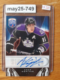 2009-10 BE A PLAYER SIGNATURES ANZE KOPITAR AUTO LA KINGS