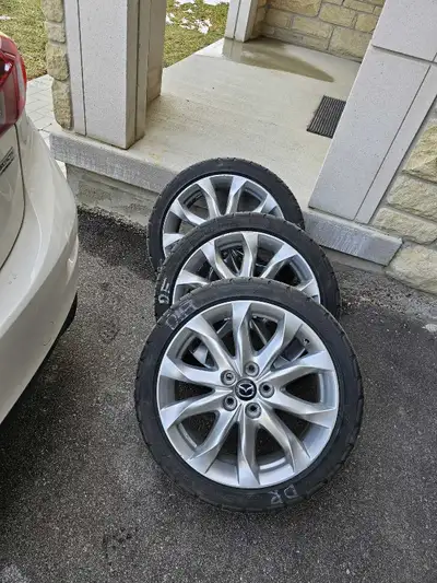 18" Mazda3 rim, off a 2016 model, WITHOUT TIRE - $50/EA. 3 rims sold. 1 left, and it is warped, but...
