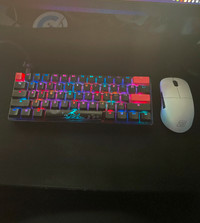 Gaming keyboard, mouse and mousepad