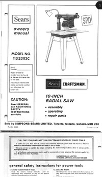 Radial arm saw