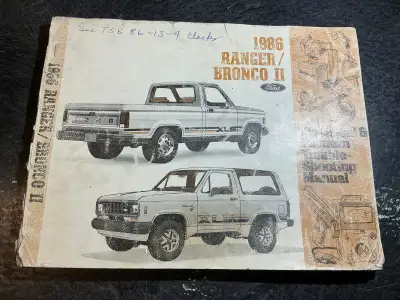 "1986 Ranger/Bronco II Electrical/Vacuum Troubleshooting Manual" OEM Part Number: 033552486 Includes...