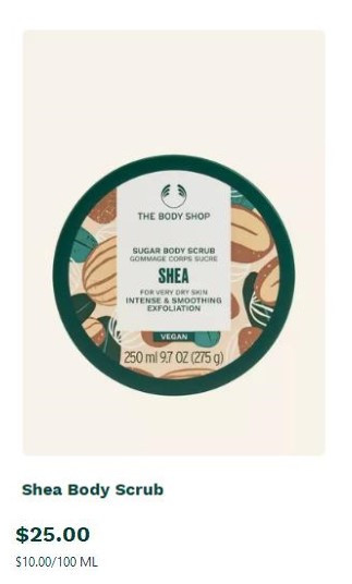 Brand New+ full size the body shop Shea Body Scrub in Health & Special Needs in Fredericton - Image 3