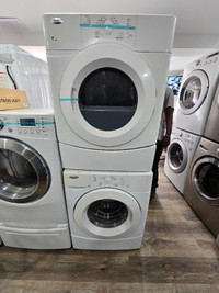 RARE SIZE!! WHIRLPOOL 27" WHITE FRONTLOAD STACKABLE WASHER DRYER