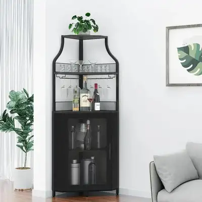 New Aoile Corner Bar Cabinet, 5-Tiers Liquor Cabinet Bar, View more