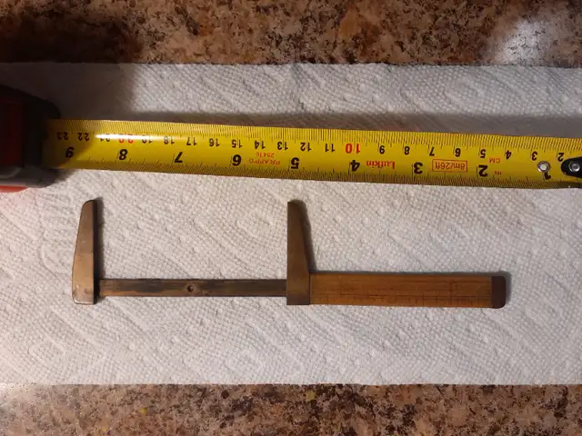 Antique Vintage Brass and wood measurement tool in Arts & Collectibles in Oakville / Halton Region - Image 6