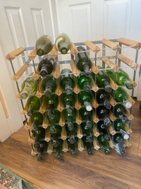 42 bottle wine rack  with 2 carboys 