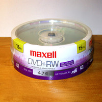 15-Pack Maxell DVD+RW Blank Recordable DVDs 4.7 GB/2 Hrs Rewrite
