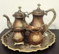 Moroccan  Copper and Brass Tea Coffee Set