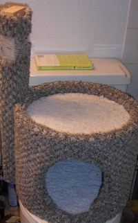 Cat Condo With Scratch Post