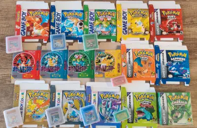 Pokemon Red Blue Green Crystal Fire Leaf Emerald Game Box Japan, View more
