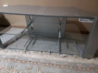 Wood-glass-metal Tv stand