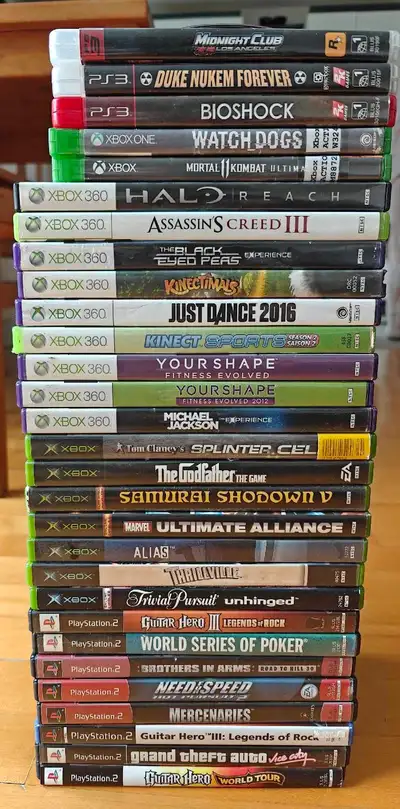 Gros lot de jeux rétro CIB – PS2 + PS3 + Xbox 360 Kinect + Xbox, View more