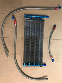 Hayden 21” Oil Cooler w Russel Stainless lines/fittings!
