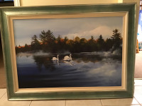Original Debi Fitzgerald Swan Painting