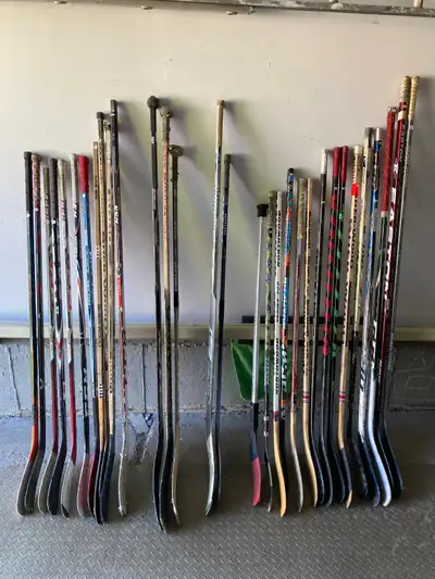 Hockey (L/R) Sticks, Goalie Sticks, Hockey Gloves, Pucks, View more