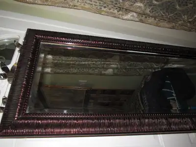 High-quality extra-long antique dressing mirror with carved, View more