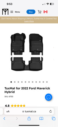 Tux Mats for 2022 Ford Maverick Hybrid