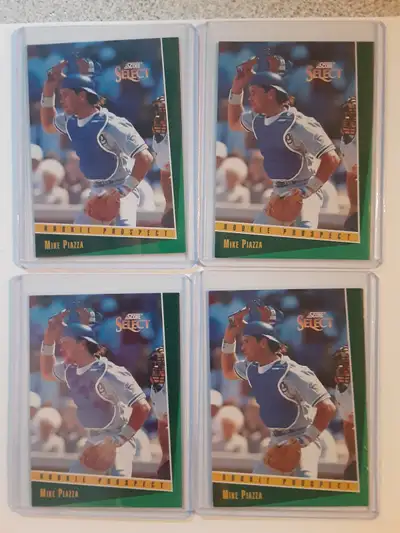 LOT DE CARTES DE BASEBALL ROOKIES DU JOUEUR ETOILE MIKE PIAZZA, View more
