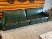 Leather couch and two chairs 