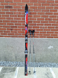 Alpine ski, boots & pole