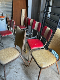 Retro chrome antique chairs