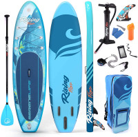 SereneLife Inflatable Stand Up Paddle Board, 6 Inches Thick