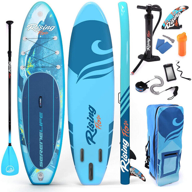 SereneLife Inflatable Stand Up Paddle Board, 6 Inches Thick in Water Sports in City of Toronto