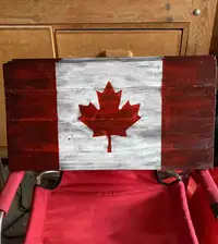 “Distressed” Wooden Canadian Flag 