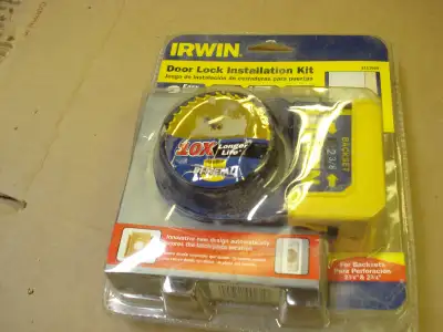 Irwin Door Lock Installation Kit Never used - still in plastic sealed sales container Works for both...