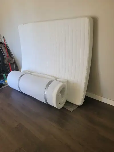 IKEA Queen mattress and 3" Gel Topper. Mint. $60, View more