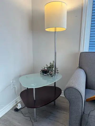 Side Table with Floor Lamp – $45, View more