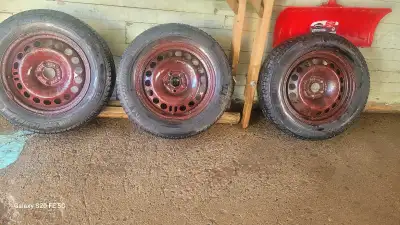 Selling a set of 4 Michelin winter tires on Rims . It fits on any sedan 4 doors car. I was using it...