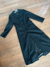 Sisley Women’s Long Black Outdoor coat Taglia - Size 42 European