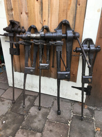 BLACKSMITH POST VISES FOR SALE 4" - 5 1/2" PETER WRIGHT