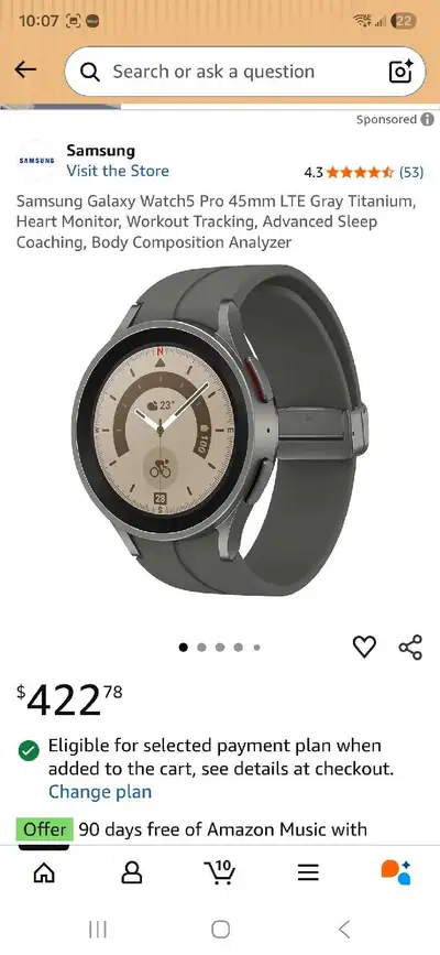 samsung galaxy 5 pro watch, View more