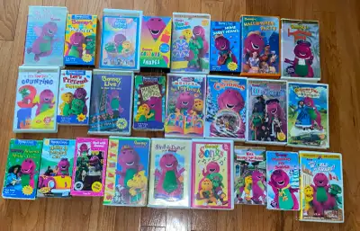 Barney and Friends VHS Lot of 25 Purple Dinosaur some Rarer, View more