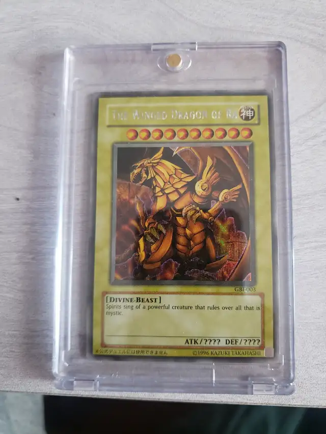 Yu-Gi-Oh! Secret Rare The Winged Dragon of Ra GBI-003 in Arts & Collectibles in City of Montréal - Image 2