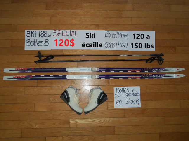 Ensembles de ski de fond ÉCAILLE 130 180 185 188 190 195 200 cm dans Ski  à Drummondville - Image 4
