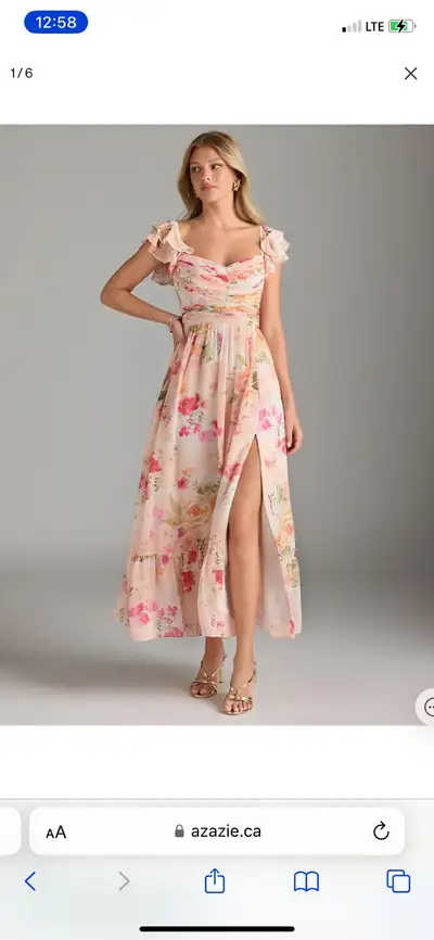 Reduced:  Azazie dress “Anaya”, brand new with tags. Size A6, View more