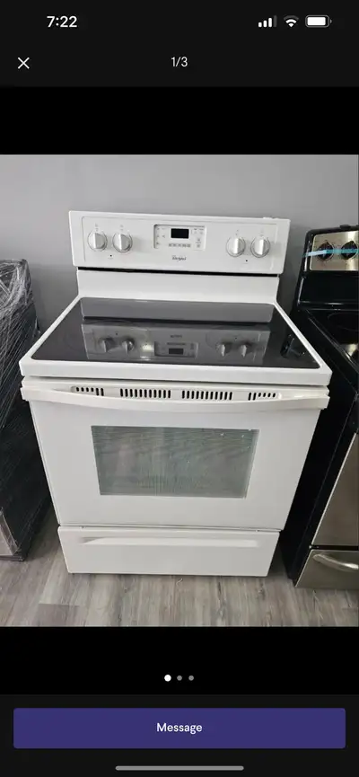 white 30 inch w freestanding electric stove RNAGE oven , View more