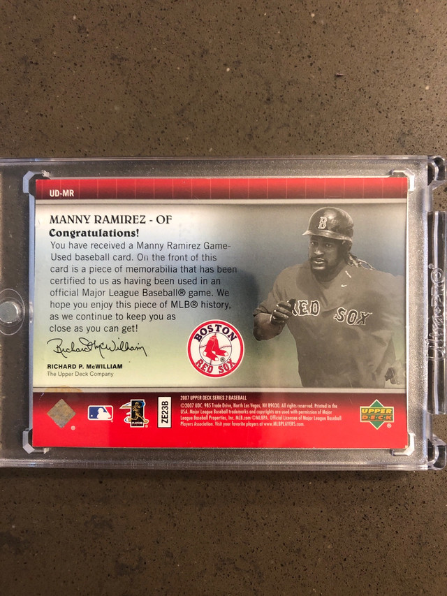 Manny Ramirez Material Jersey Cards  in Arts & Collectibles in Markham / York Region - Image 4
