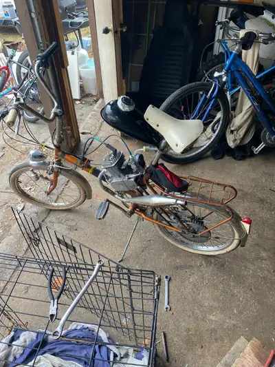 Vintage Folding Road King motorized bicycle, View more