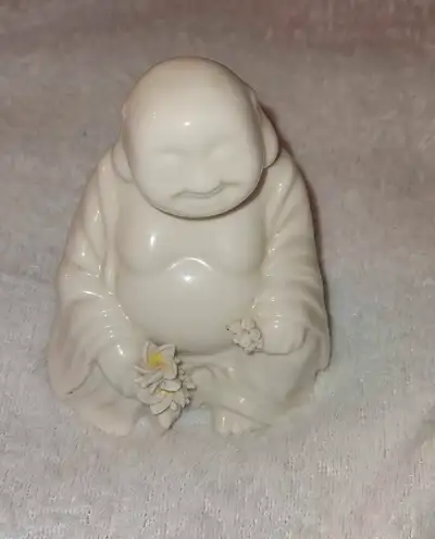 Vintage Small Porcelain China Kanxi Smiling Happy Buddha, View more