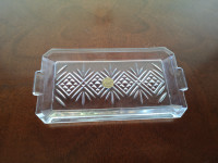 Crystal D'Arques butter dish - New